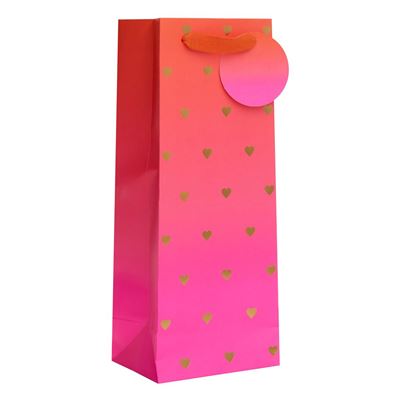 UKG Ombre Hearts Bottle Gift Bag