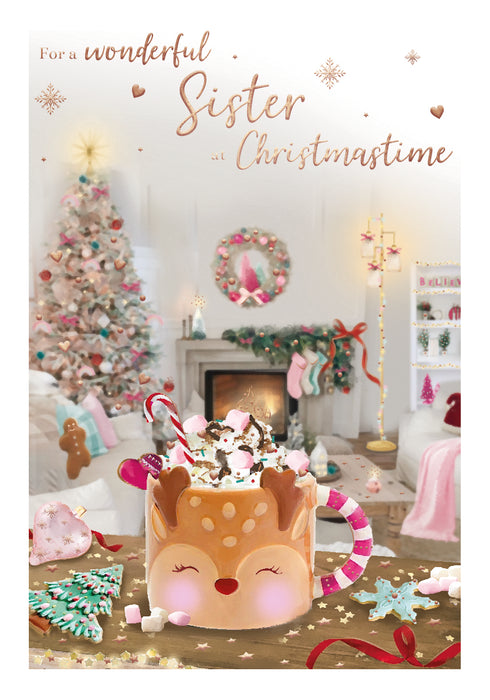 ICG For A Wonderful Sister at Christmastime Card