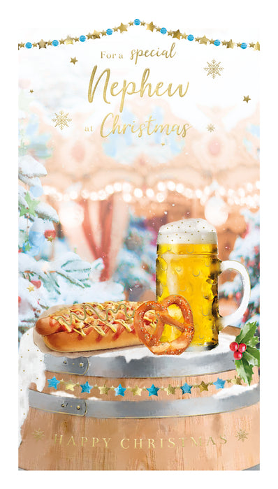 ICG For A Special Nephew at Christmas - Beer Card