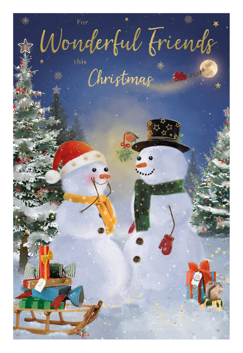 ICG For Wonderful Friends This Christmas - Snowmen Card