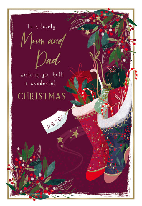 ICG To A Lovely Mum and Dad Christmas Card