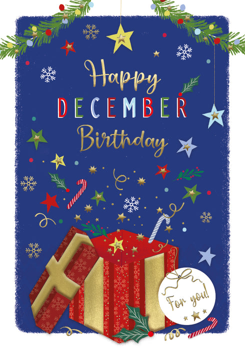 ICG Happy December Birthday - Blue Card