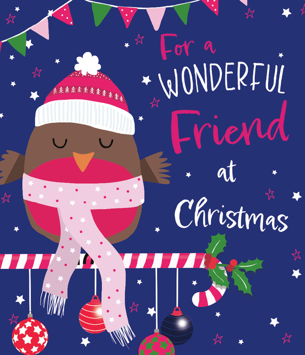 ICG For A Wonderful Friend at Christmas - Robin Card