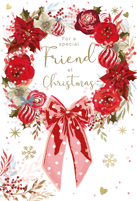 ICG For A Special Friend at Christmas - Wreath Card