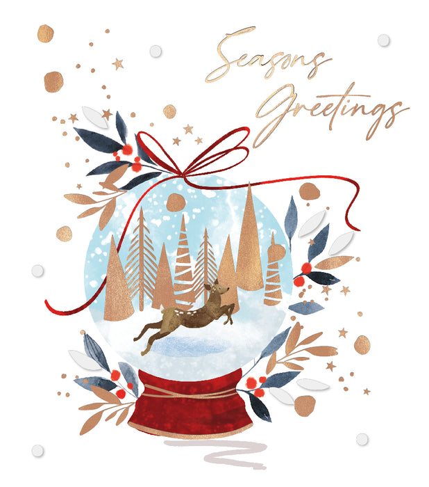 ICG Open Christmas Card - Snow Globe/Deer