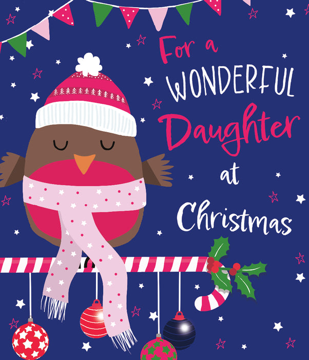 ICG For A Wonderful Daughter at Christmas - Robin Card
