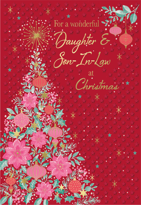 ICG For A Wonderful Daughter & Son-in-law Christmas - Tree Card