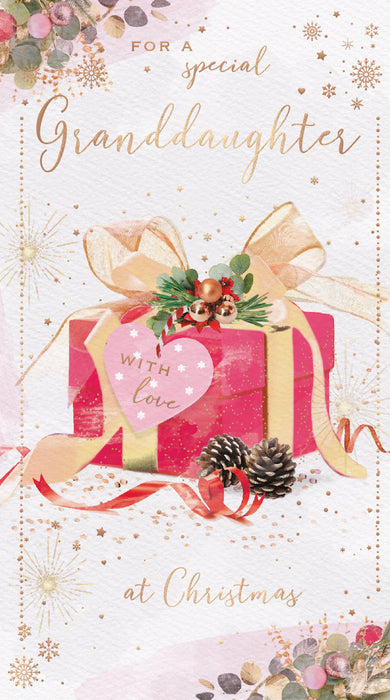 ICG For a Special Granddaughter at Christmas - Present Card