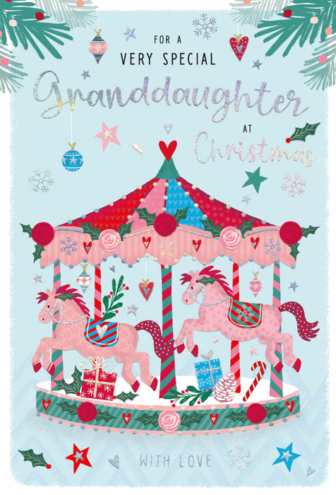 ICG For A Very Special Granddaughter at Christmas - Carousel Card