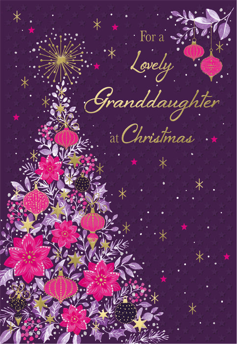 ICG For A Lovely Granddaughter at Christmas - Tree Card
