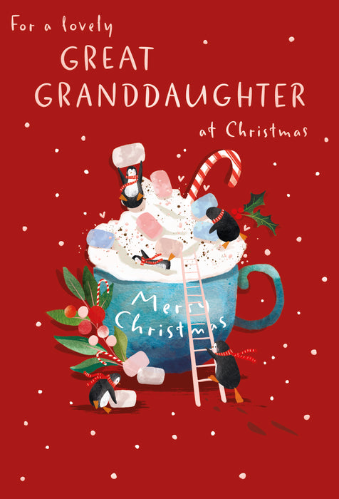 ICG For A Lovely Great Granddaughter at Christmas Card