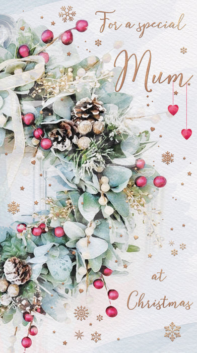 ICG For A Special Mum at Christmas - Wreath Card