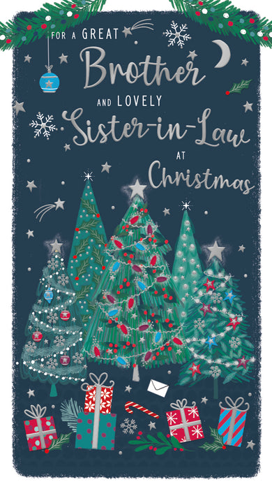 ICG For A Great Brother and Lovely Sister-in-law at Christmas - Trees Card