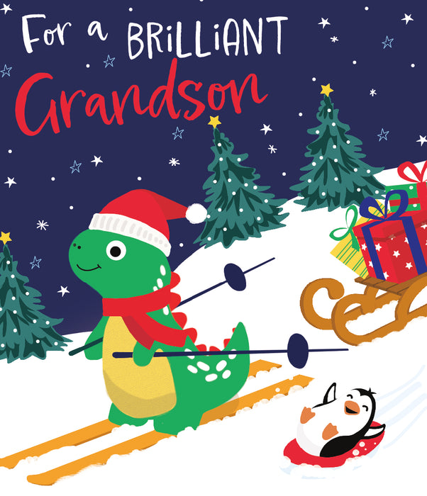 ICG For A Brilliant Grandson Christmas Card