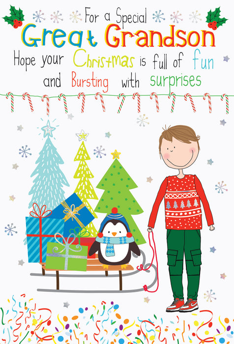 ICG For A Special Great Grandson Christmas Card