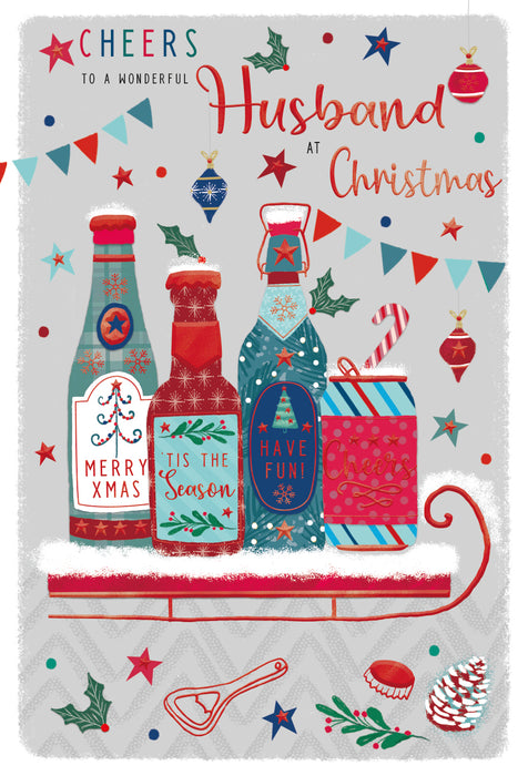 ICG Cheers To A Wonderful Husband at Christmas Card