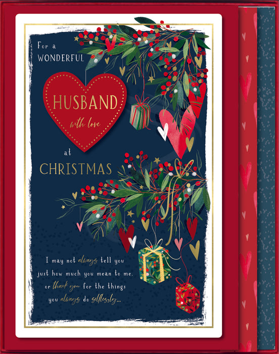 ICG For A Wonderful Husband With Love at Christmas Boxed Card