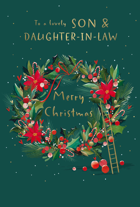 ICG To A Lovely Son & Daughter-in-law Merry Christmas Card