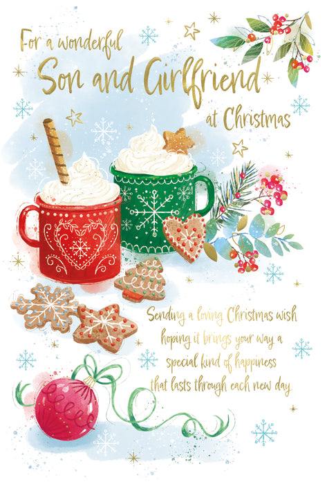 ICG To A Wonderful Son and Girlfriend at Christmas Card