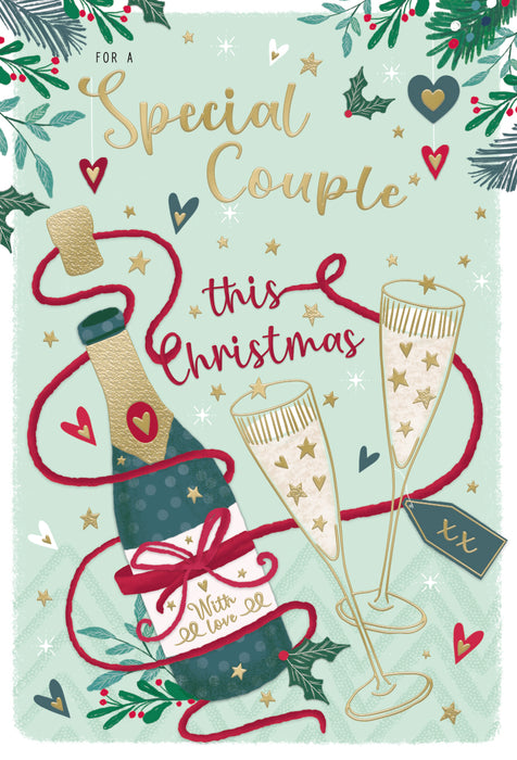 ICG For A Special Couple at Christmas - Champagne Card