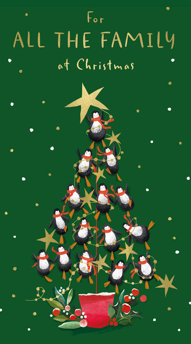 ICG For All The Family at Christmas - Penguins/Tree Card