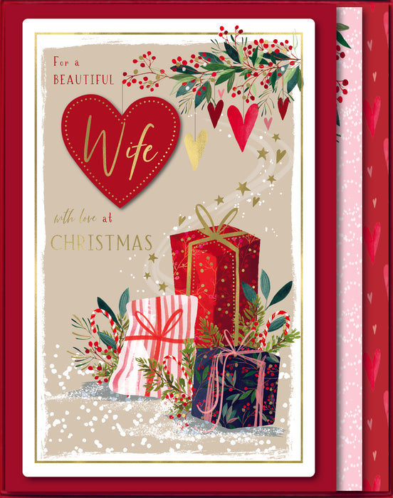 ICG For A Beautiful Wife With Love at Christmas Boxed Card
