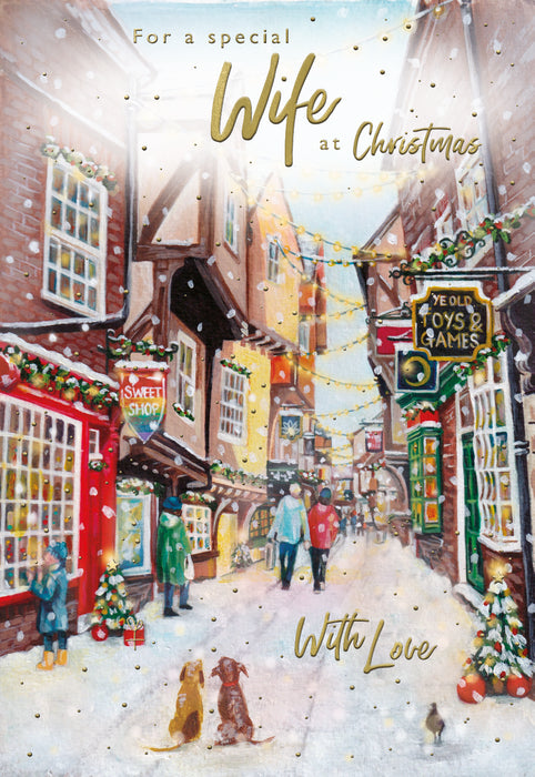 ICG For A Special Wife At Christmas With Love - Street Card