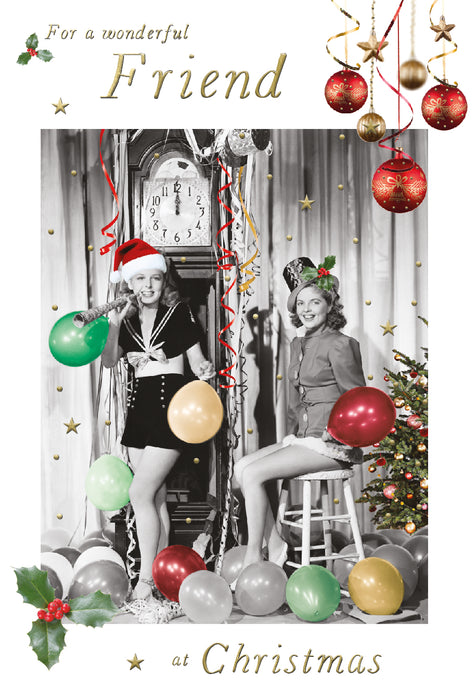 ICG For A Wonderful Friend at Christmas - Clock Card