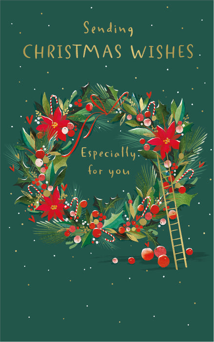 ICG Open Christmas Card - Wreath/Ladder