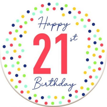 Scentiment Gifts 21st Birthday Coaster