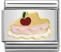 Nomination Classic Gold Symbols Cherry Cake Charm