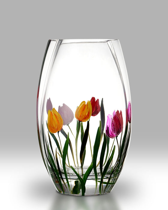 Nobile Glassware Rainbow Tulips Round 20cm Vase