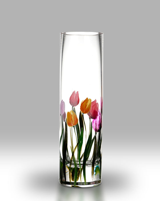 Nobile Glassware Rainbow Tulips Bud 19.5cm Vase