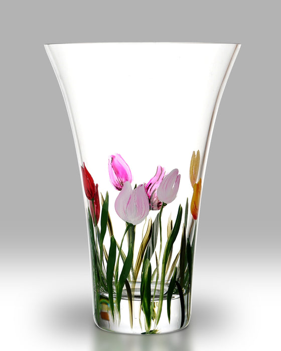 Nobile Glassware Rainbow Tulips Flared 19cm Vase