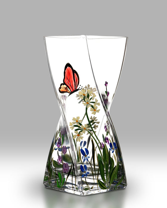 Nobile Glassware Butterfly Garden Twist 20cm Vase