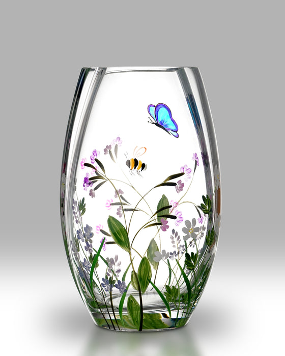 Nobile Glassware Butterfly & Bee 20cm Round Vase