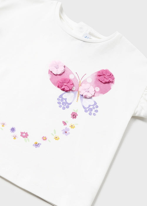 Mayoral Girls Butterfly Short Sleeved T-Shirt