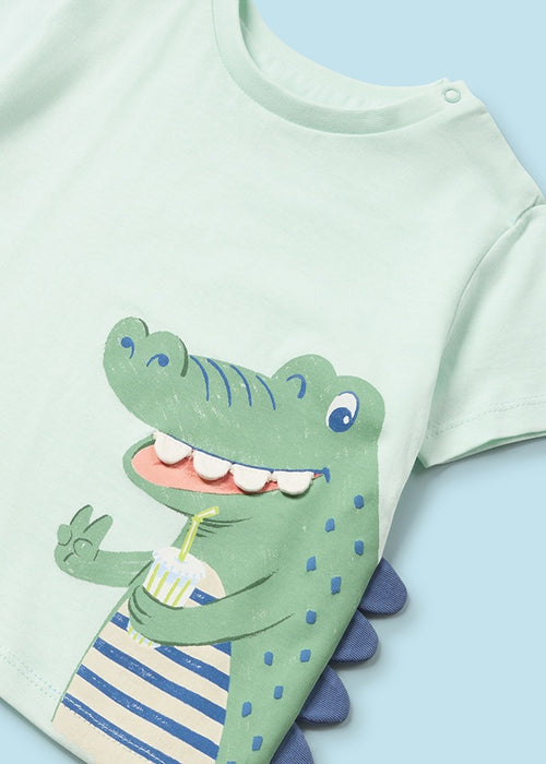 Mayoral Boys Crocodile T-Shirt Aqua