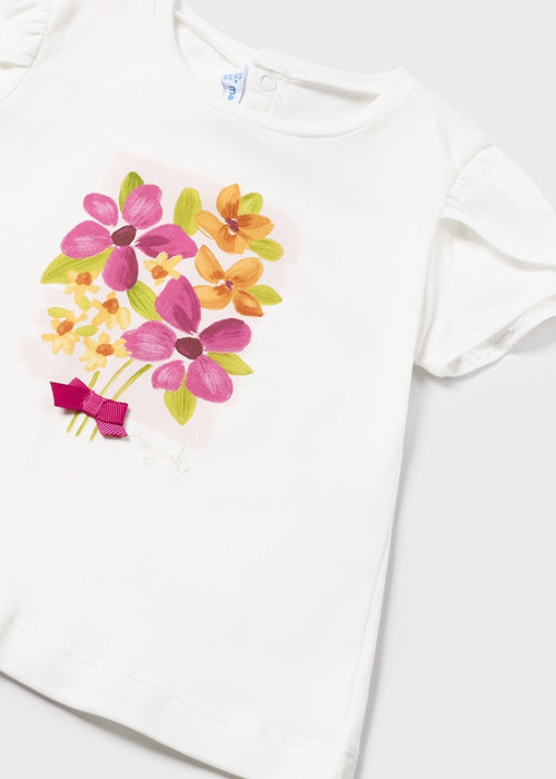 Mayoral Girls 2 Piece Floral Print T-shirt & Shorts Set