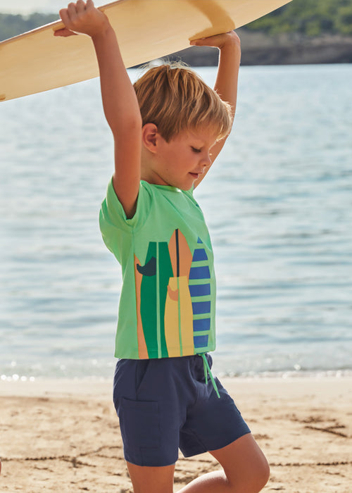 Mayoral Boys 2 Piece Surf T-shirt & Shorts Set Mint Green