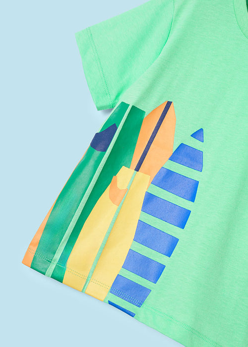 Mayoral Boys 2 Piece Surf T-shirt & Shorts Set Mint Green