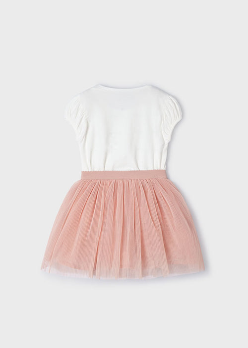 Mayoral Girls 2 Piece Tulle Skirt Set Nude Pink