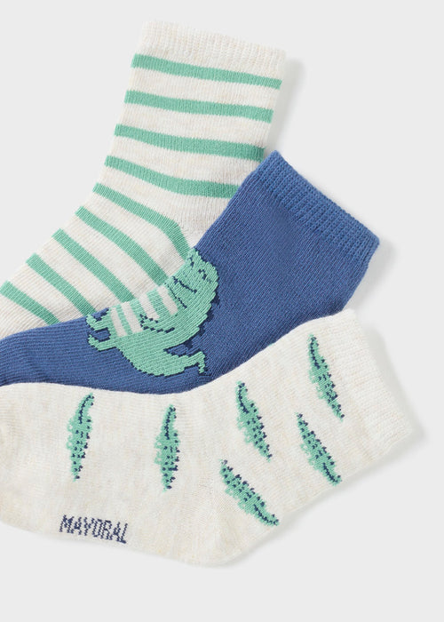 Mayoral Baby Boys Set of 3 Crocodile Print Socks