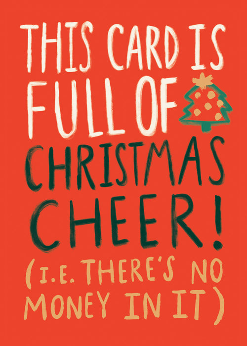 UKG 'This Card is Full Of Christmas Cheer' Christmas Card