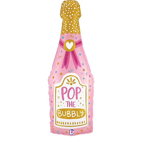 Balloon Pop The Bubbly Champagne Bottle Foil Balloon 37 inch
