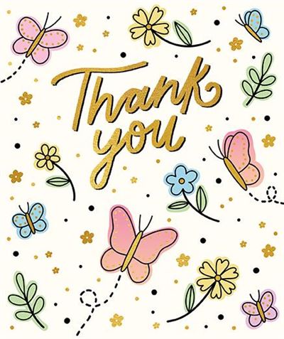 Paper Rose 'Thank You' Thank You Card