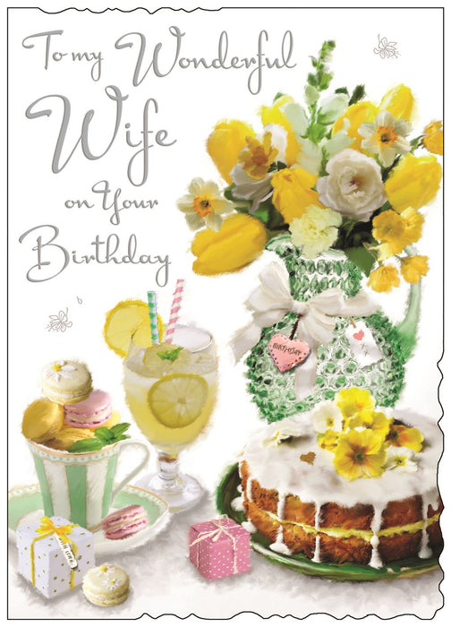 Jonny Javelin 'To My Wonderful Wife On Your Birthday' Birthday Card