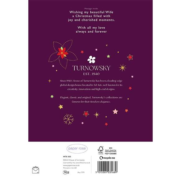 Paper Rose 'Wife' Christmas Card