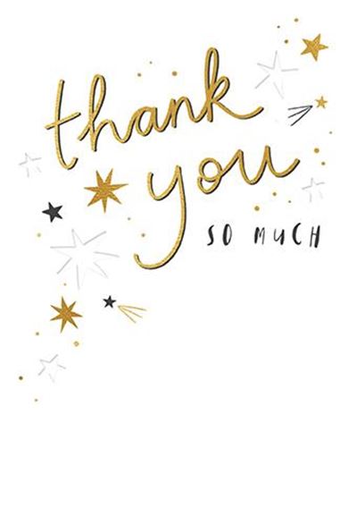 Paper Rose 'Thank You So Much' Thank You Card