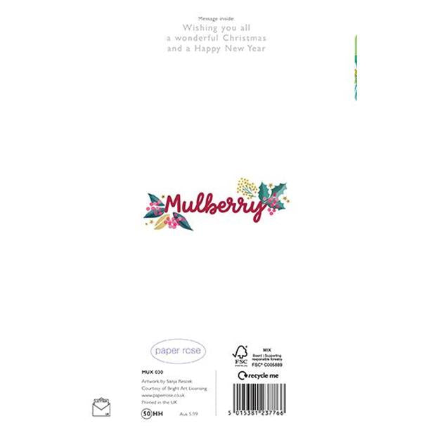 Paper Rose 'To A Special Family' Christmas Card